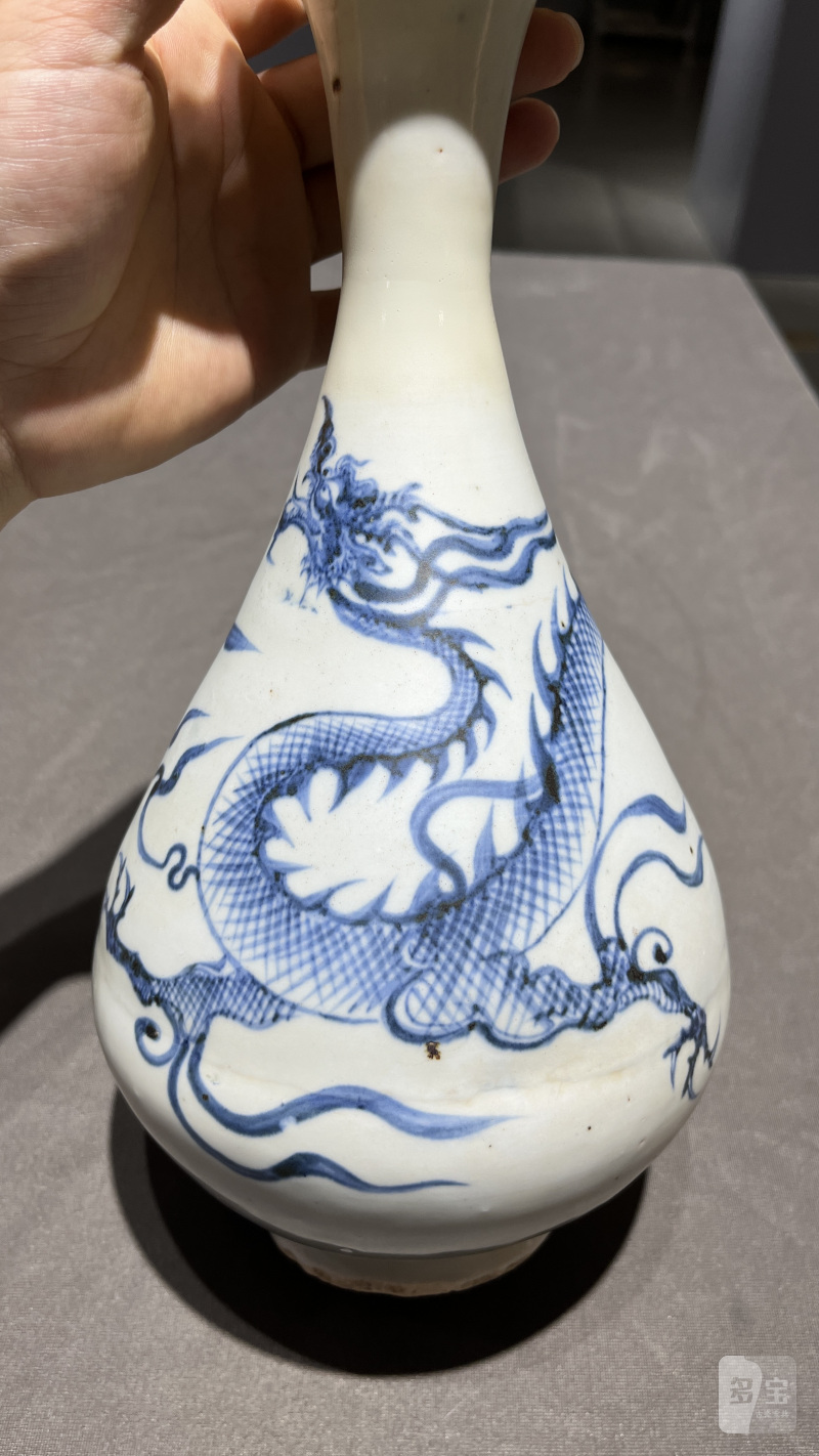 明早期 青花龙纹玉壶春瓶 - 图6